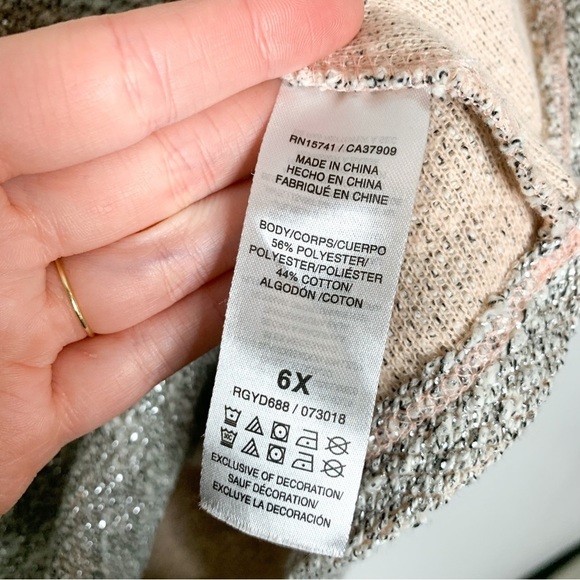 Splendid Girls Metallic Tweed Short‎ Sleeve Mini Dress 6X - Picture 7 of 8